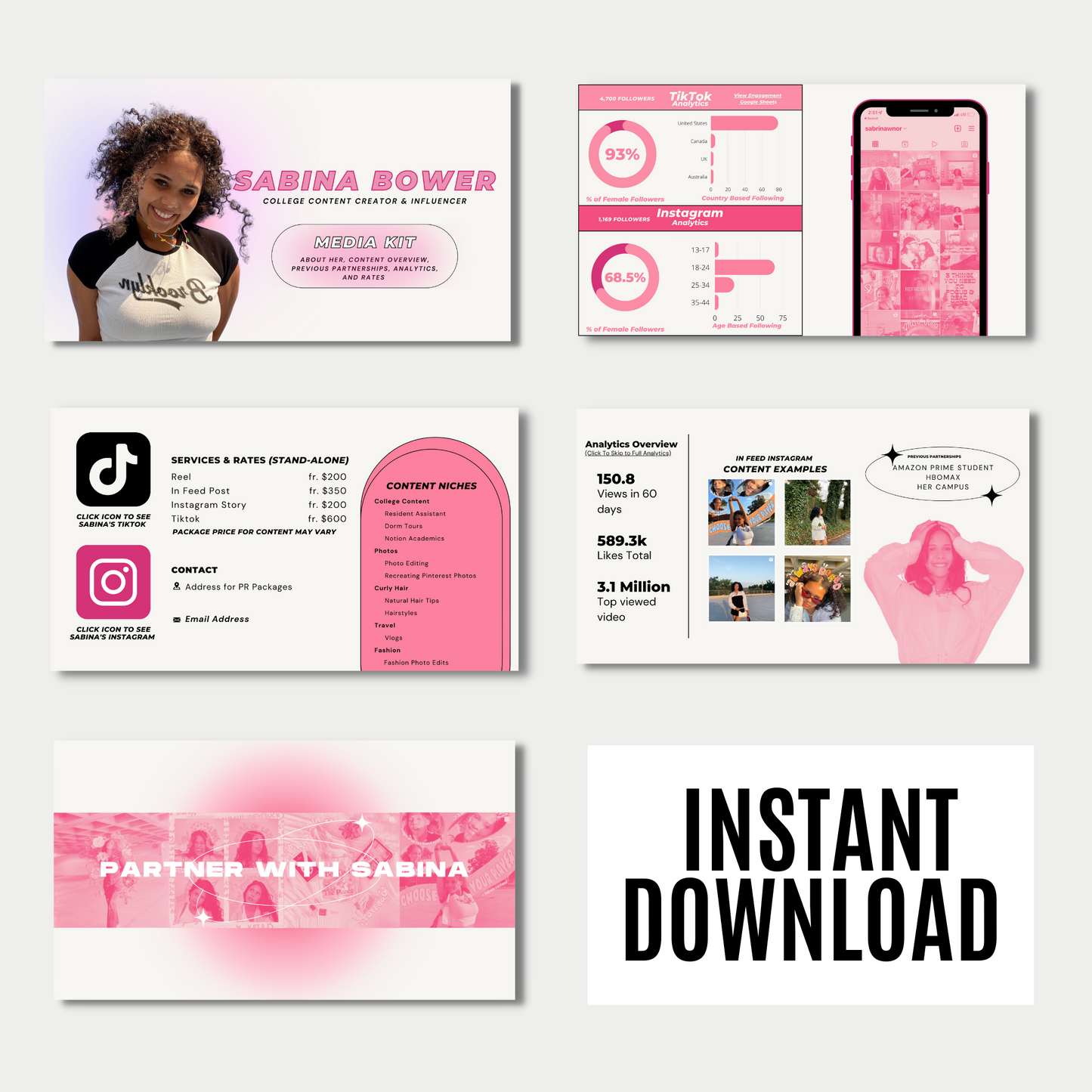 Media Kit - Canva Template
