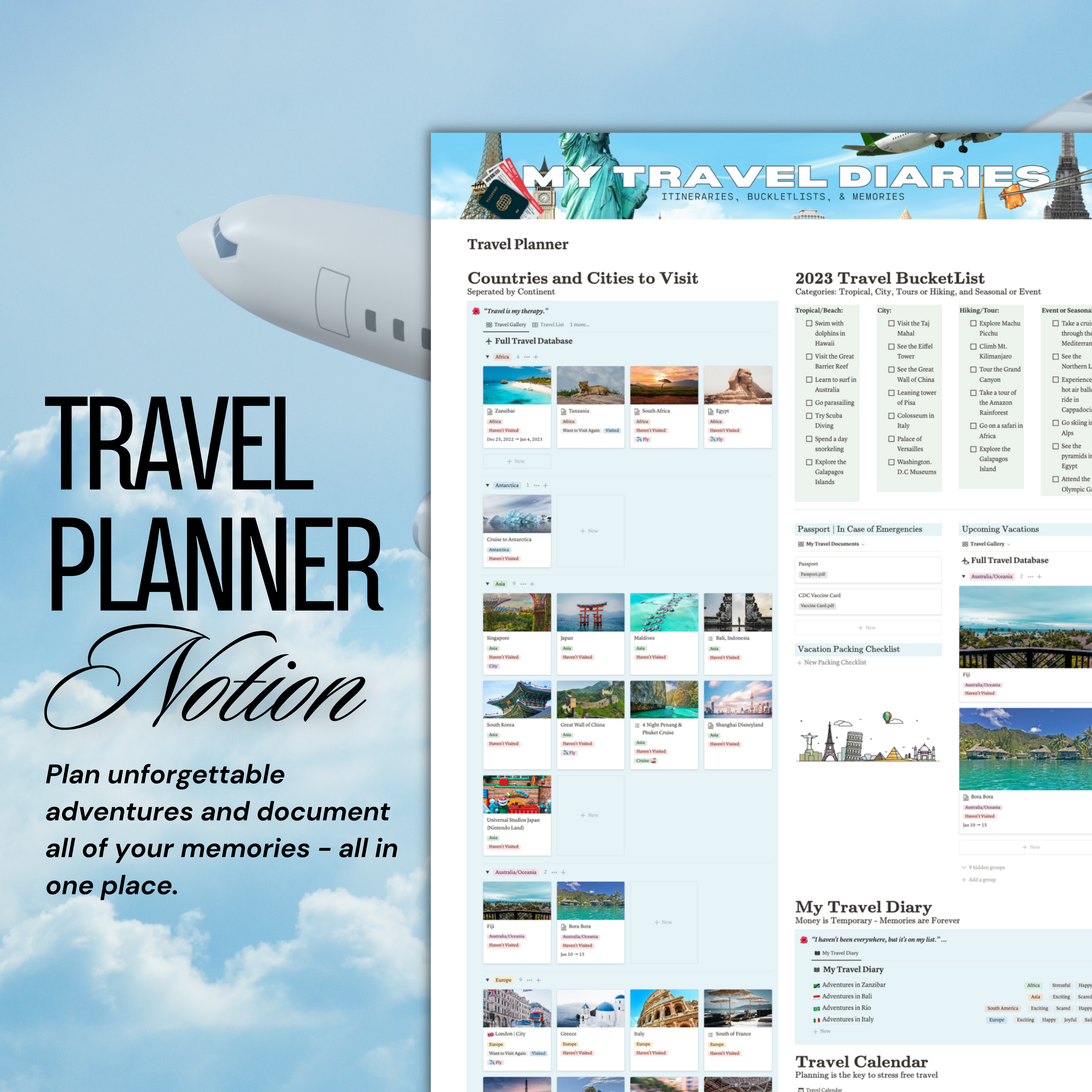 Notion Travel Planner