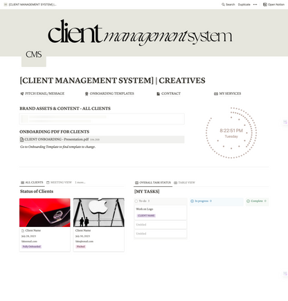 Client Management System | Made for Creatives