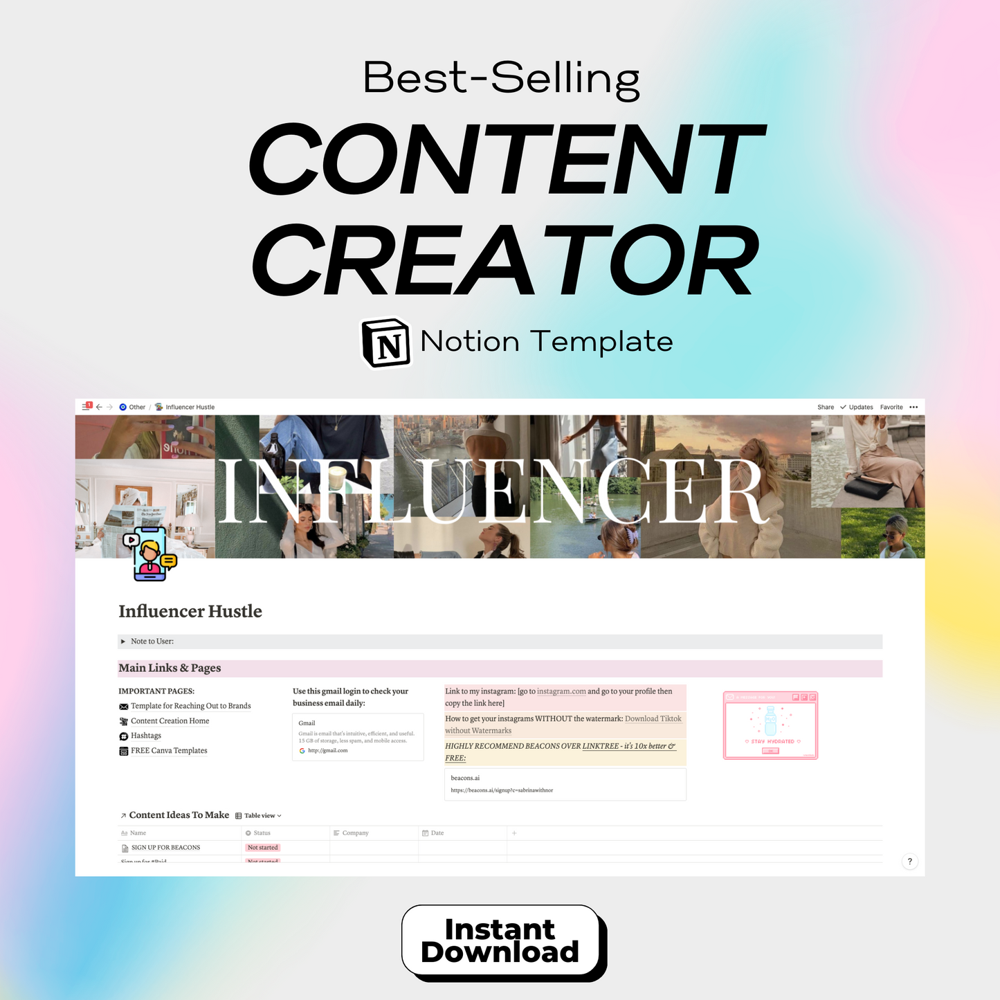 Content Creator Notion Template